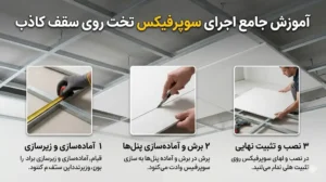 آموزش اجرای سوپرفیکس تخت روی سقف کاذب (از صفر تا صد)