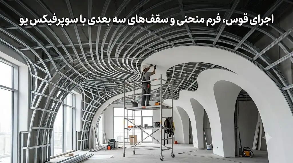 اجرای قوس، فرم منحنی و سقف‌های سه‌بعدی با سوپرفیکس یو