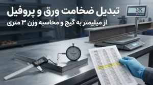 تبدیل ضخامت میلیمتر به Gauge و محاسبه وزن هر شاخه ۳ متری