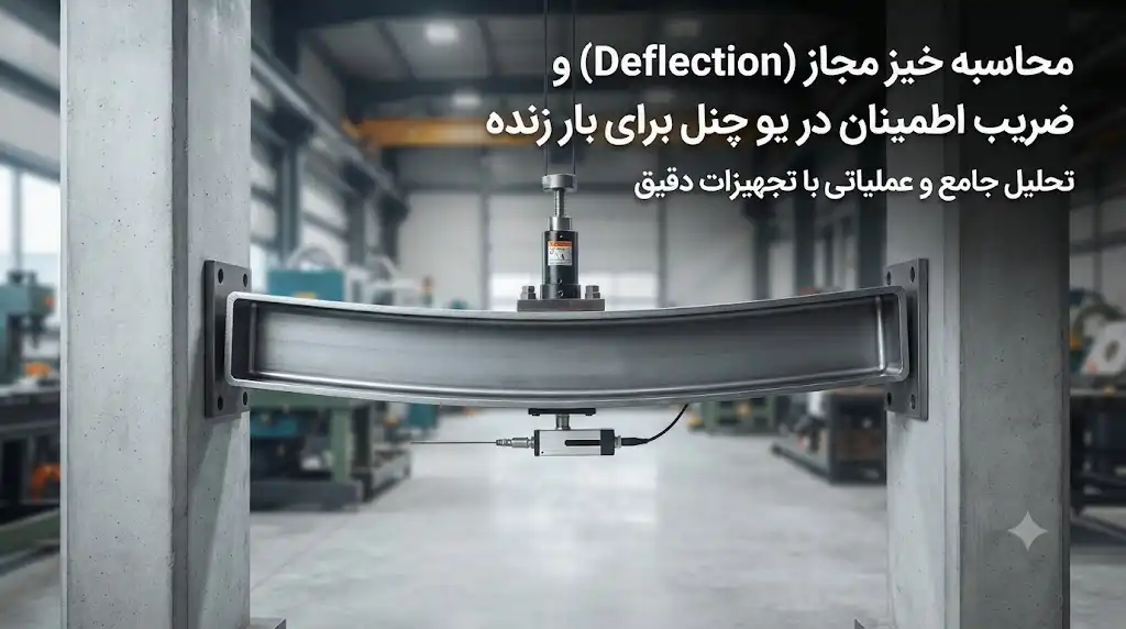 محاسبه خیز مجاز (Deflection) و ضریب اطمینان در یو چنل برای بار زنده