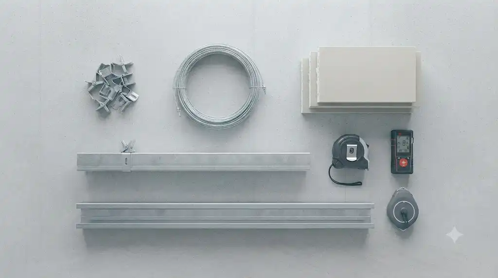 محاسبات مهندسی تعداد قطعات فلزی در اجرای سقف کاذب
