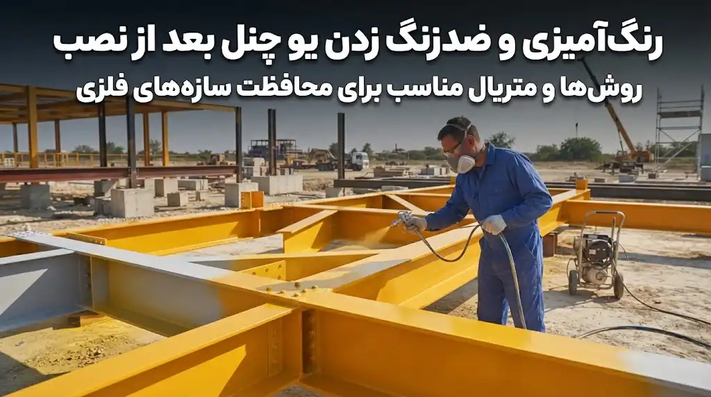 رنگ‌آمیزی و ضدزنگ زدن یو چنل بعد از نصب؛ روش، متریال و اجرای اصولی
