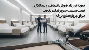 نمونه قرارداد فروش اقساطی و پیمانکاری نصب سوپرفیکس تخت برای پروژه‌های بزرگ