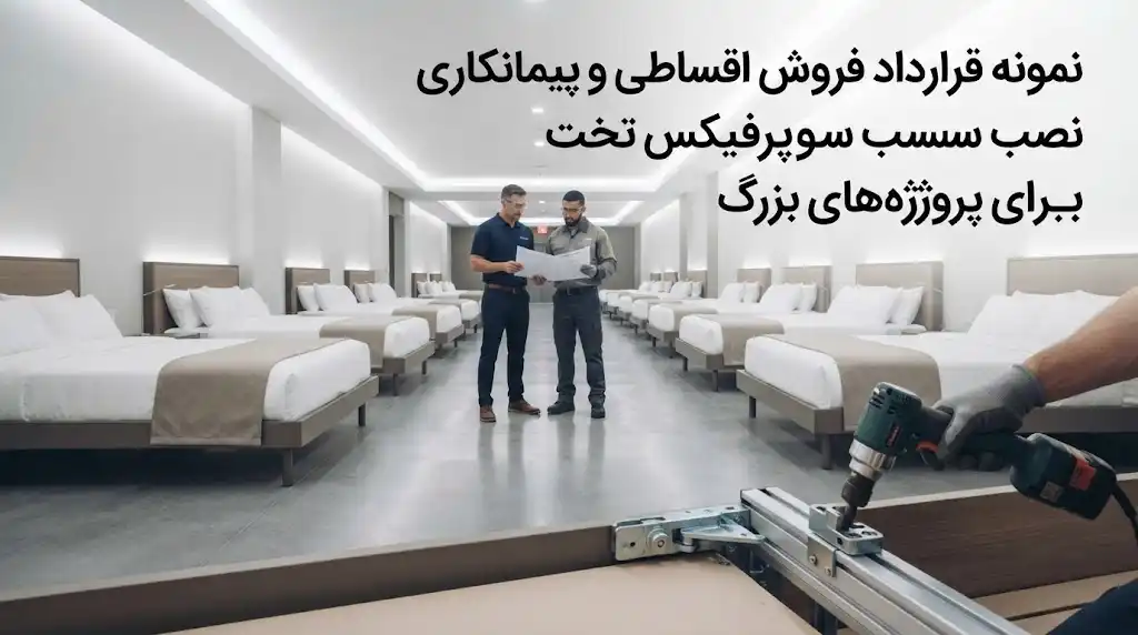 نمونه قرارداد فروش اقساطی و پیمانکاری نصب سوپرفیکس تخت برای پروژه‌های بزرگ