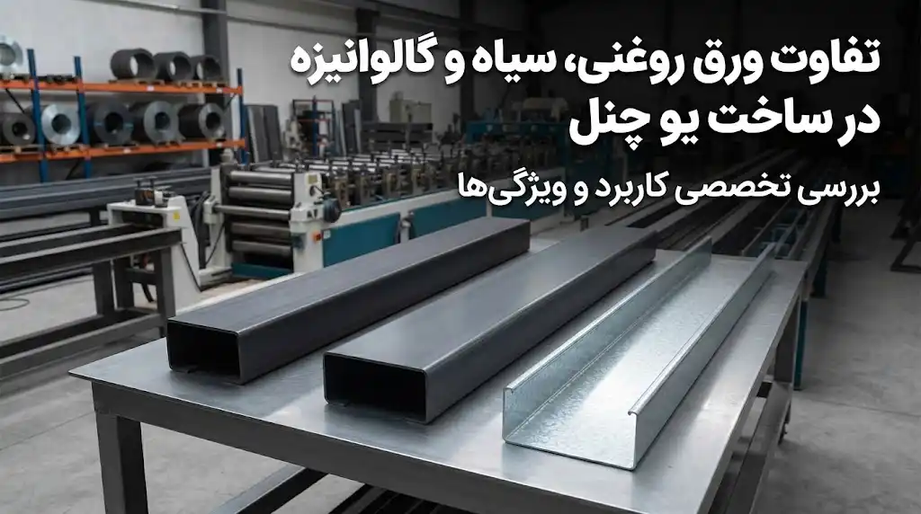 تفاوت ورق روغنی، سیاه و گالوانیزه در ساخت یو چنل