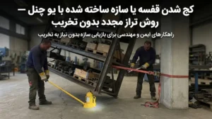 کج شدن قفسه یا سازه ساخته‌شده با یو چنل؛ روش تراز مجدد بدون تخریب