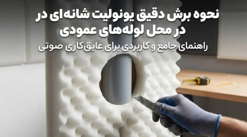 نحوه برش دقیق یونولیت شانه‌ای در محل لوله‌های عمودی
