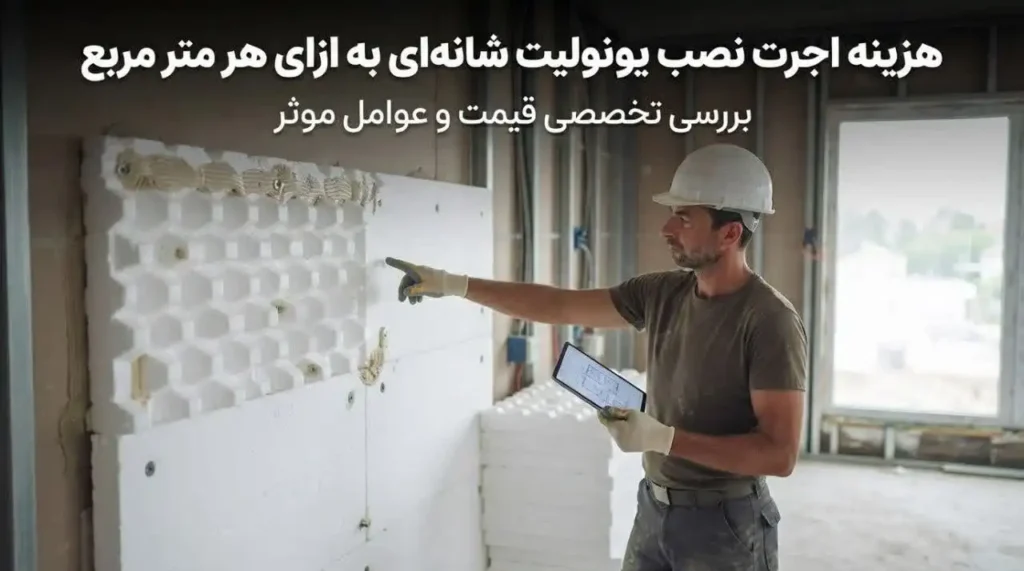 هزینه اجرت نصب یونولیت شانه‌ای به ازای هر متر مربع؛ عوامل مؤثر و نحوه محاسبه